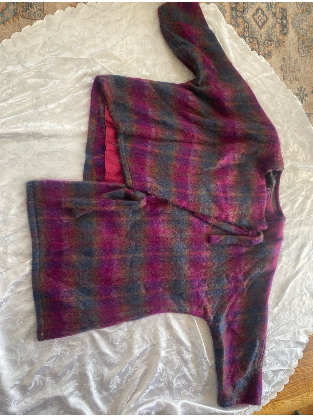 vintage 100% wool-mohair fuzzy knit jacket from the Philadelphia Collection